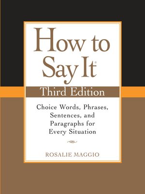 cover image of How to Say It&#174;
